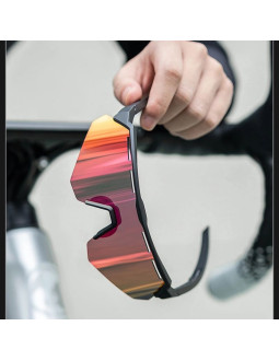 Okulary rowerowe rockbros polaryzacyjne z ochroną uv i wkładką korekcyjną - szare 2