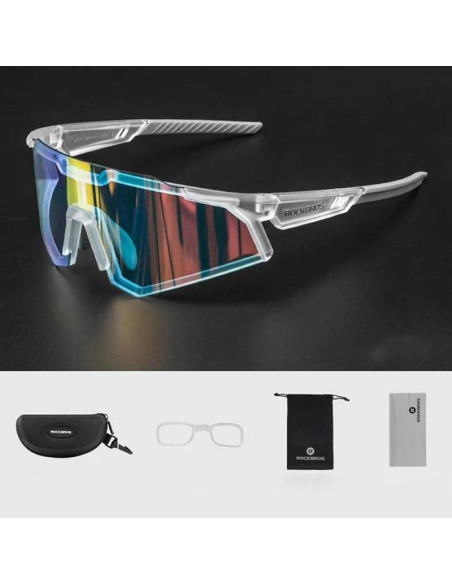 Okulary rowerowe rockbros sp291 fotochromowe uv400 - białe
