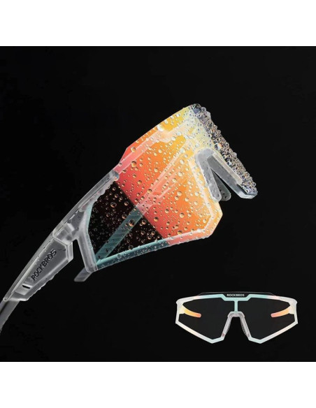 Okulary rowerowe rockbros sp291 fotochromowe uv400 - białe