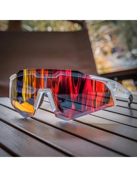 Okulary rowerowe rockbros sp291 fotochromowe uv400 - białe