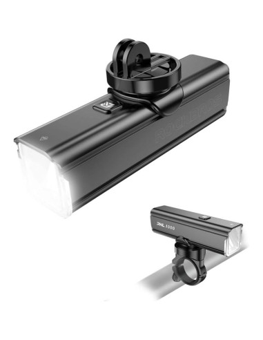 Lampka rowerowa przednia rockbros 24610002001 1000 lm + kabel usb-c - usb-a - czarna