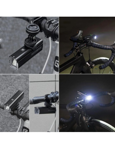Lampka rowerowa przednia rockbros 24610002001 1000 lm + kabel usb-c - usb-a - czarna
