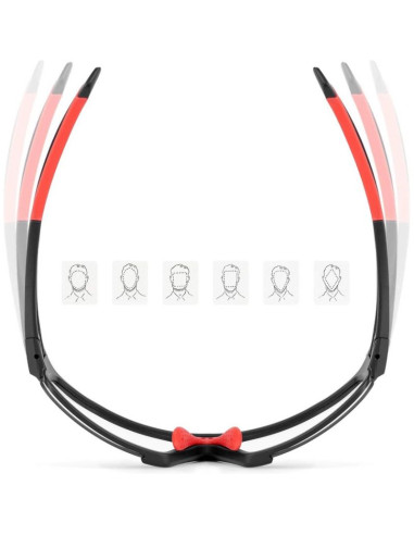 Okulary rowerowe rockbros sp216bk fotochromowe uv400 - czarno-czerwone