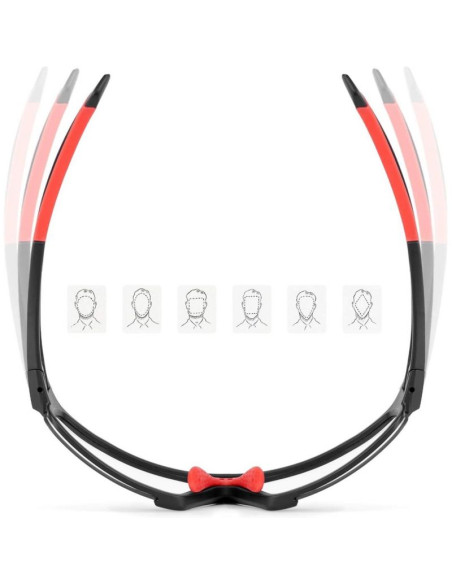 Okulary rowerowe rockbros sp216bk fotochromowe uv400 - czarno-czerwone