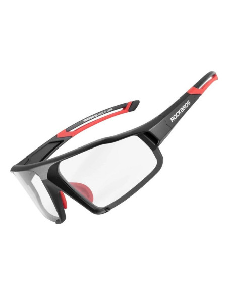Okulary rowerowe rockbros sp216bk fotochromowe uv400 - czarno-czerwone