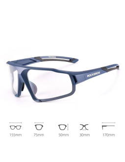 Okulary rowerowe rockbros sp216bl fotochromowe uv400 - niebieskie 2