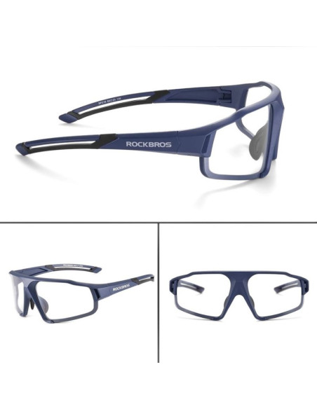 Okulary rowerowe rockbros sp216bl fotochromowe uv400 - niebieskie