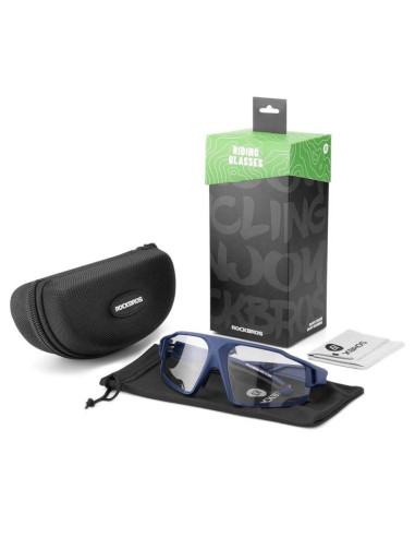 Okulary rowerowe rockbros sp216bl fotochromowe uv400 - niebieskie