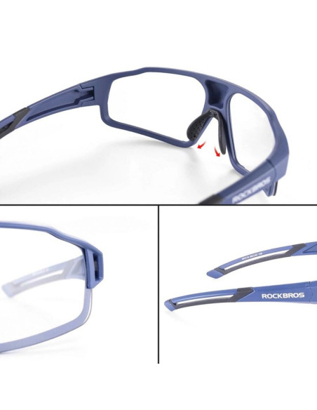 Okulary rowerowe rockbros sp216bl fotochromowe uv400 - niebieskie
