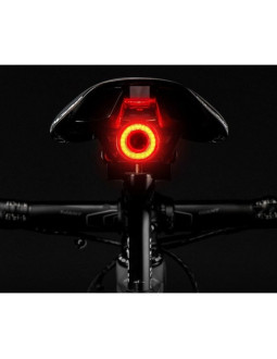 Lampka rowerowa rockbros q5 tylna z inteligentnym systemem stop - czarna