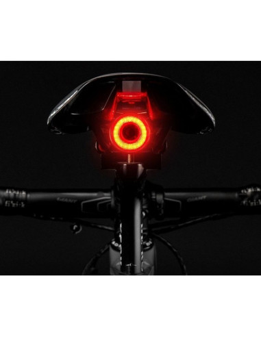 Lampka rowerowa rockbros q5 tylna z inteligentnym systemem stop - czarna