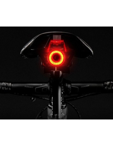 Lampka rowerowa rockbros q5 tylna z inteligentnym systemem stop - czarna