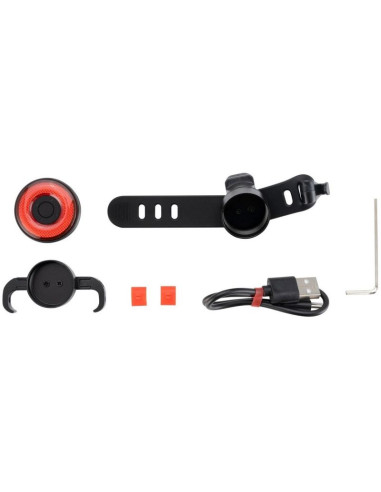 Lampka rowerowa rockbros q5 tylna z inteligentnym systemem stop - czarna