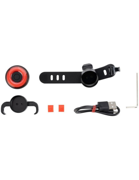 Lampka rowerowa rockbros q5 tylna z inteligentnym systemem stop - czarna