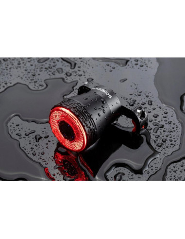 Lampka rowerowa rockbros q5 tylna z inteligentnym systemem stop - czarna