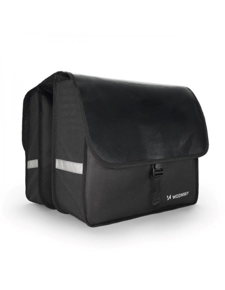 Wozinsky sakwa rowerowa na bagażnik podwójna 28 l czarna (wbb34bk)