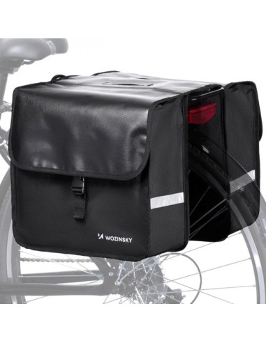 Wozinsky sakwa rowerowa na bagażnik podwójna 28 l czarna (wbb34bk)