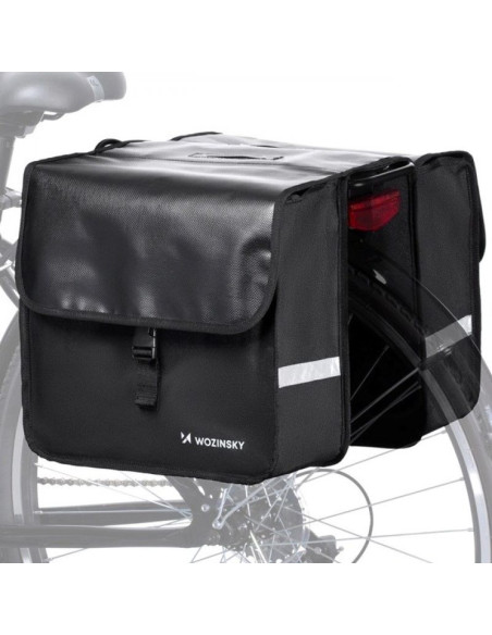 Wozinsky sakwa rowerowa na bagażnik podwójna 28 l czarna (wbb34bk)