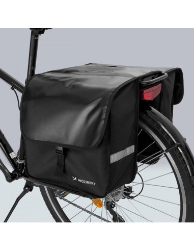 Wozinsky sakwa rowerowa na bagażnik podwójna 28 l czarna (wbb34bk)