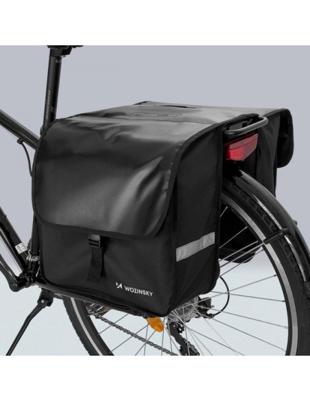 Wozinsky sakwa rowerowa na bagażnik podwójna 28 l czarna (wbb34bk)