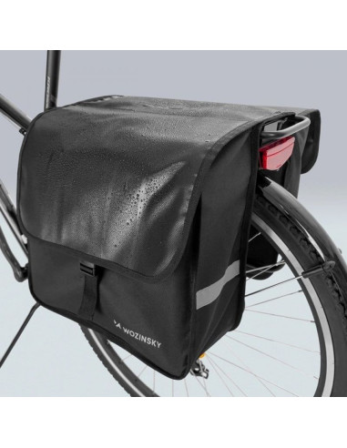 Wozinsky sakwa rowerowa na bagażnik podwójna 28 l czarna (wbb34bk)
