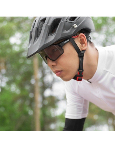 Okulary rowerowe rockbros 10135 fotochromowe uv400 - czarno-czerwone