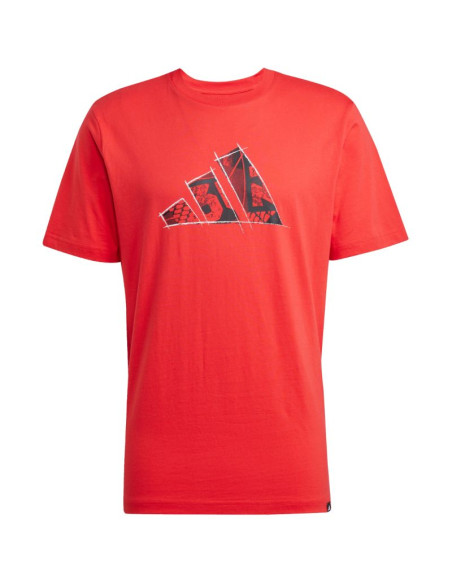 Koszulka męska adidas logo graphic czerwona jj3934