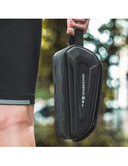 Torba rowerowa rockbros 30120064001 wodoodporna na ramę z pokrowcem na telefon - czarna 2