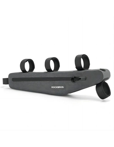 Torba rowerowa rockbros as-052 wodoodporna na ramę - szara