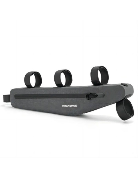 Torba rowerowa rockbros as-052 wodoodporna na ramę - szara