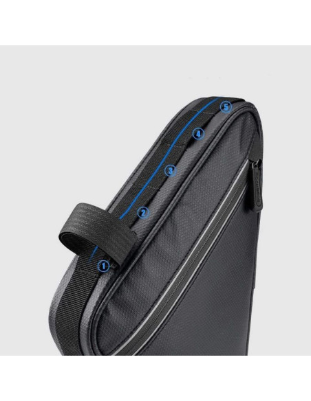 Torba rowerowa rockbros b39-2 wodoodporna na ramę - czarna