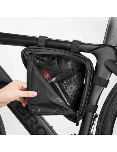 Torba rowerowa rockbros b39-2 wodoodporna na ramę - czarna
