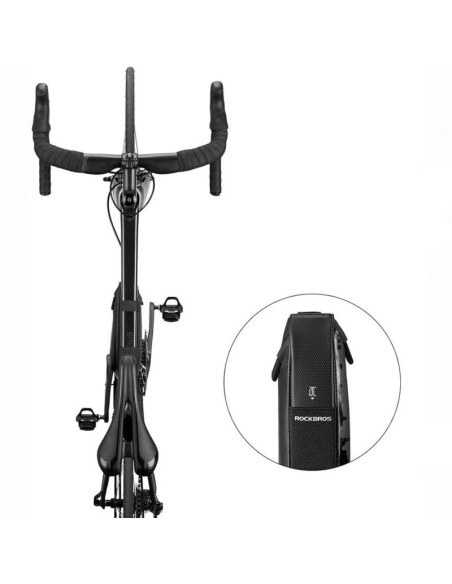 Torba rowerowa rockbros b39-2 wodoodporna na ramę - czarna