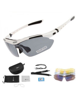 Okulary rowerowe rockbros 10002 polaryzujące - białe 2