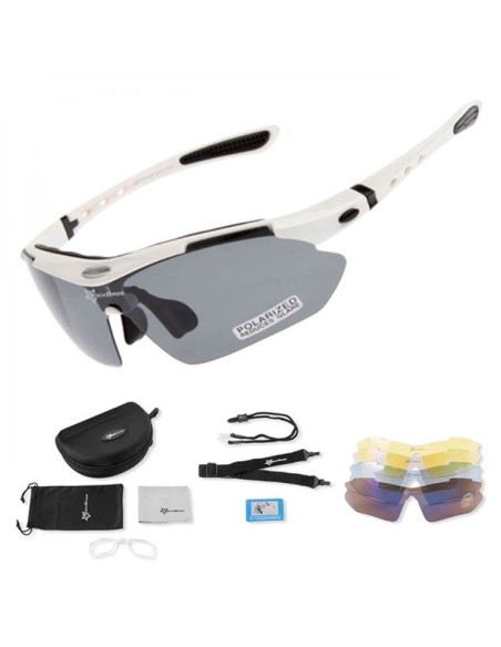 Okulary rowerowe rockbros 10002 polaryzujące - białe