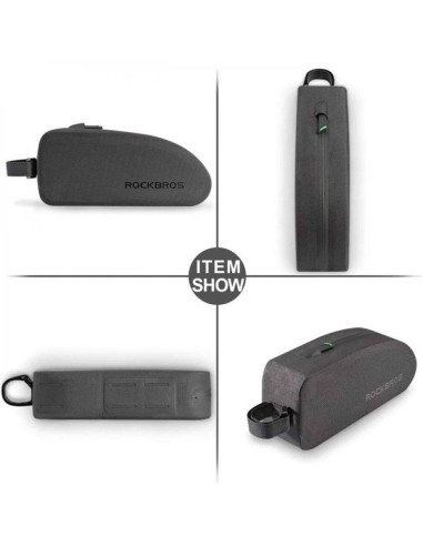 Torba rockbros as-019-1 rowerowa na ramę wodoodporna 1.6 l - czarna