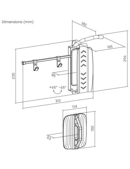 Maclean stojak uchwyt rowerowy naścienny, 35kg max mc-499