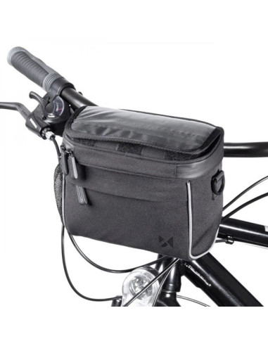 Wozinsky torba rowerowa na kierownicę torba rowerowa na ramię czarna (wbhbb-01)