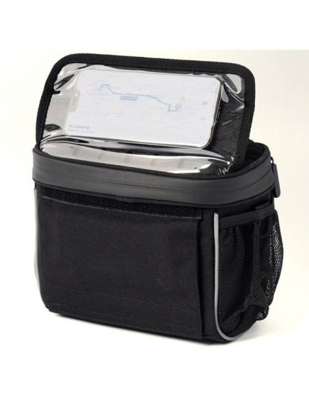 Wozinsky torba rowerowa na kierownicę torba rowerowa na ramię czarna (wbhbb-01)