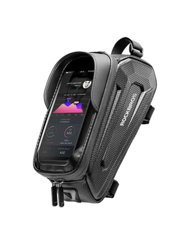 Sakwa rowerowa rockbros b68-1 na ramę pancerna z kieszonką na telefon 1.7l - czarna