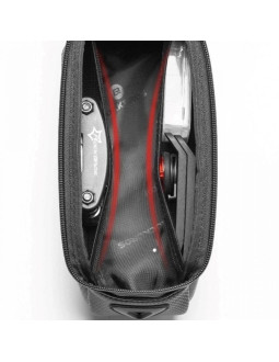 Sakwa rowerowa rockbros b68-1 na ramę pancerna z kieszonką na telefon 1.7l - czarna 2