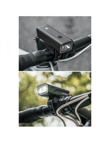 Lampka rowerowa przednia rockbros 24510003001 260 lm + kabel usb-c - usb-a - czarna