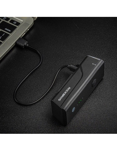 Lampka rowerowa przednia rockbros 24510003001 260 lm + kabel usb-c - usb-a - czarna