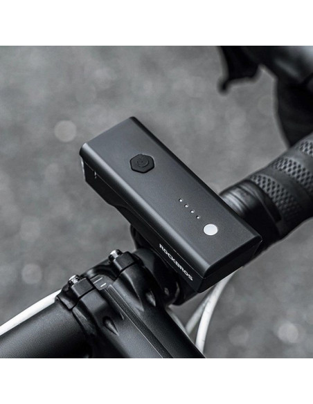 Lampka rowerowa przednia rockbros 24510003001 260 lm + kabel usb-c - usb-a - czarna