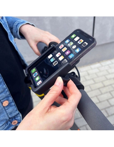 Wozinsky metalowy uchwyt na telefon do roweru, hulajnogi czarny (wbhbk3)