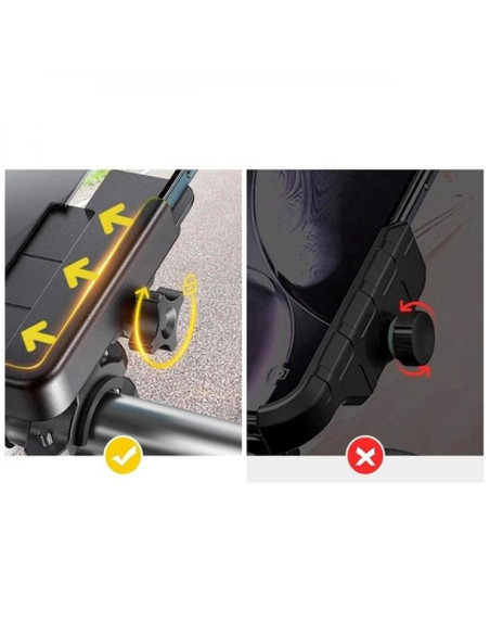 Wozinsky metalowy uchwyt na telefon do roweru, hulajnogi czarny (wbhbk3)