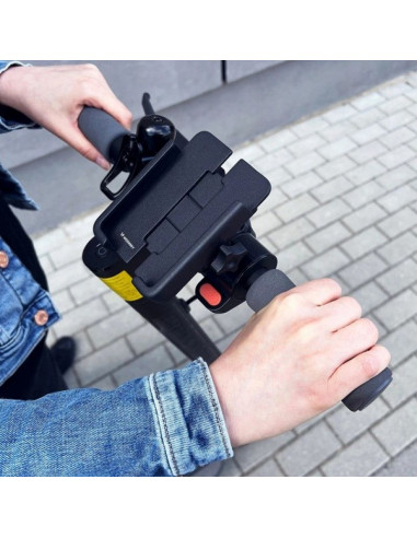 Wozinsky metalowy uchwyt na telefon do roweru, hulajnogi czarny (wbhbk3)