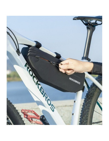 Sakwa rowerowa rockbros as-043 na rzepy 3l - czarna