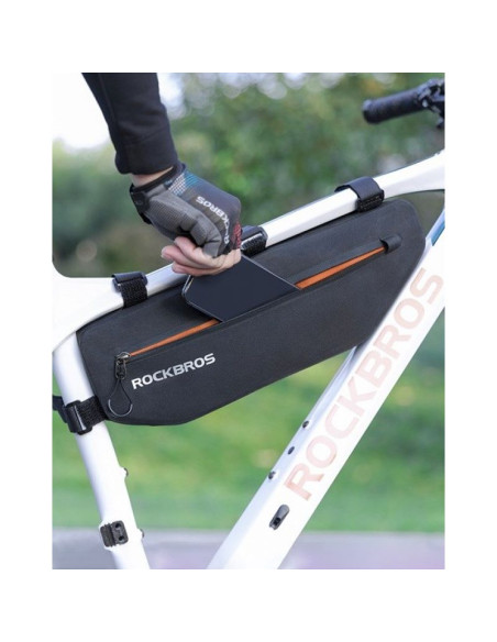 Sakwa rowerowa rockbros as-043 na rzepy 3l - czarna