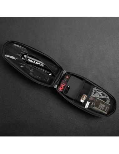 Torba rowerowa rockbros b62-1 na kierownicę lub ramę 3 l - czarna